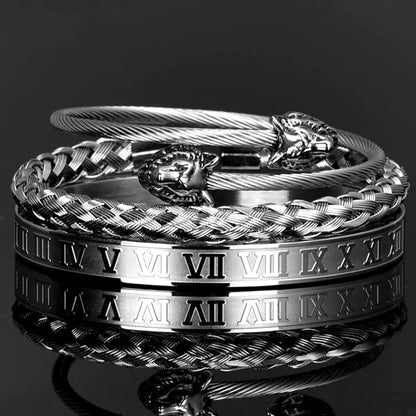 Stainless Steel Wire Braided Rope Digital Bracelet