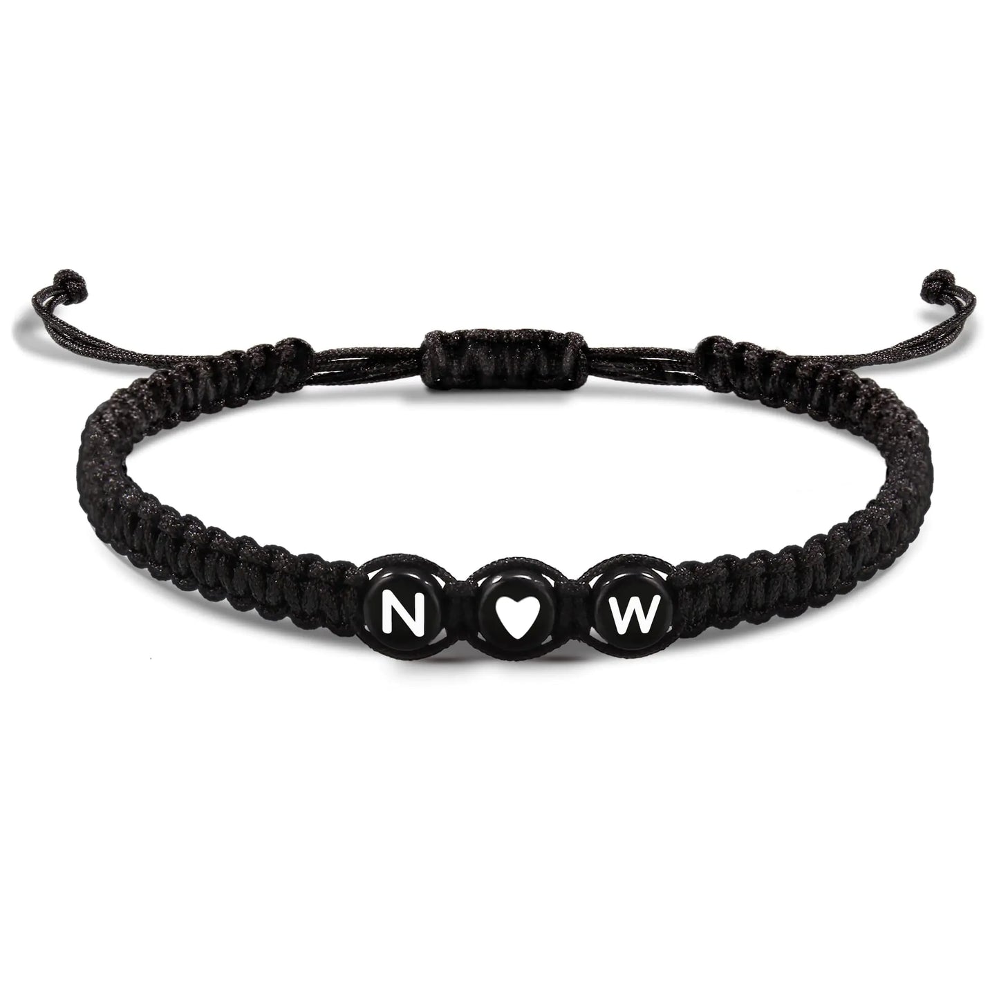 Letter Charm N&W Adjustable Bracelets for Women