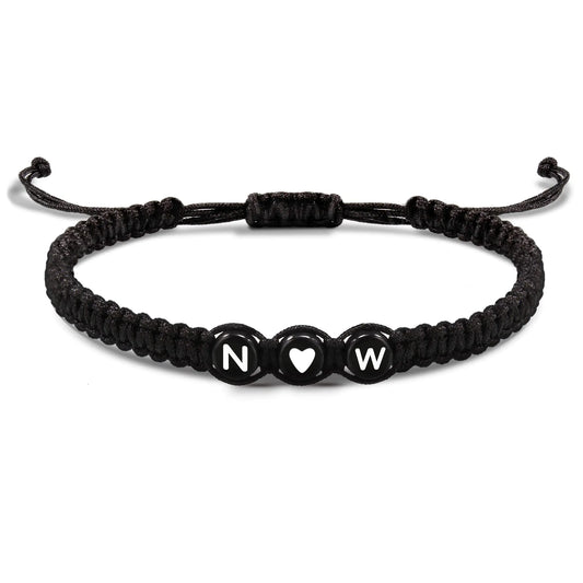 Letter Charm N&W Adjustable Bracelets for Women