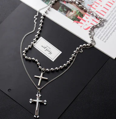 Trendy Men's Necklace with Hip-Hop Pendant and Chain