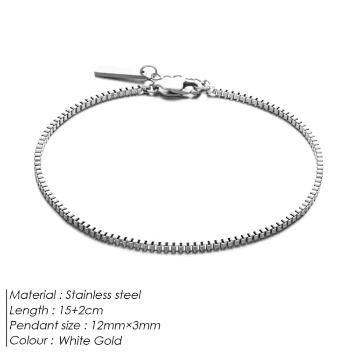 Men's Modern Sleek Minimalist Steel Chain Bracelet