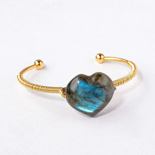 Blue Light Labradorite & Moonstone Women's Bracelet