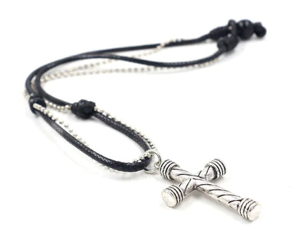 Retro Men's Dog Tag Necklace with Wing Pendant