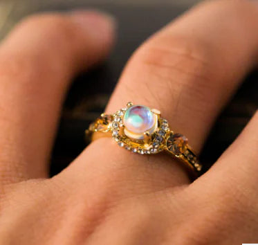 Vintage Moonstone Stylish Alloy Ring for Women