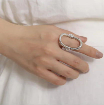 Geometric Metal O - Ring for Women