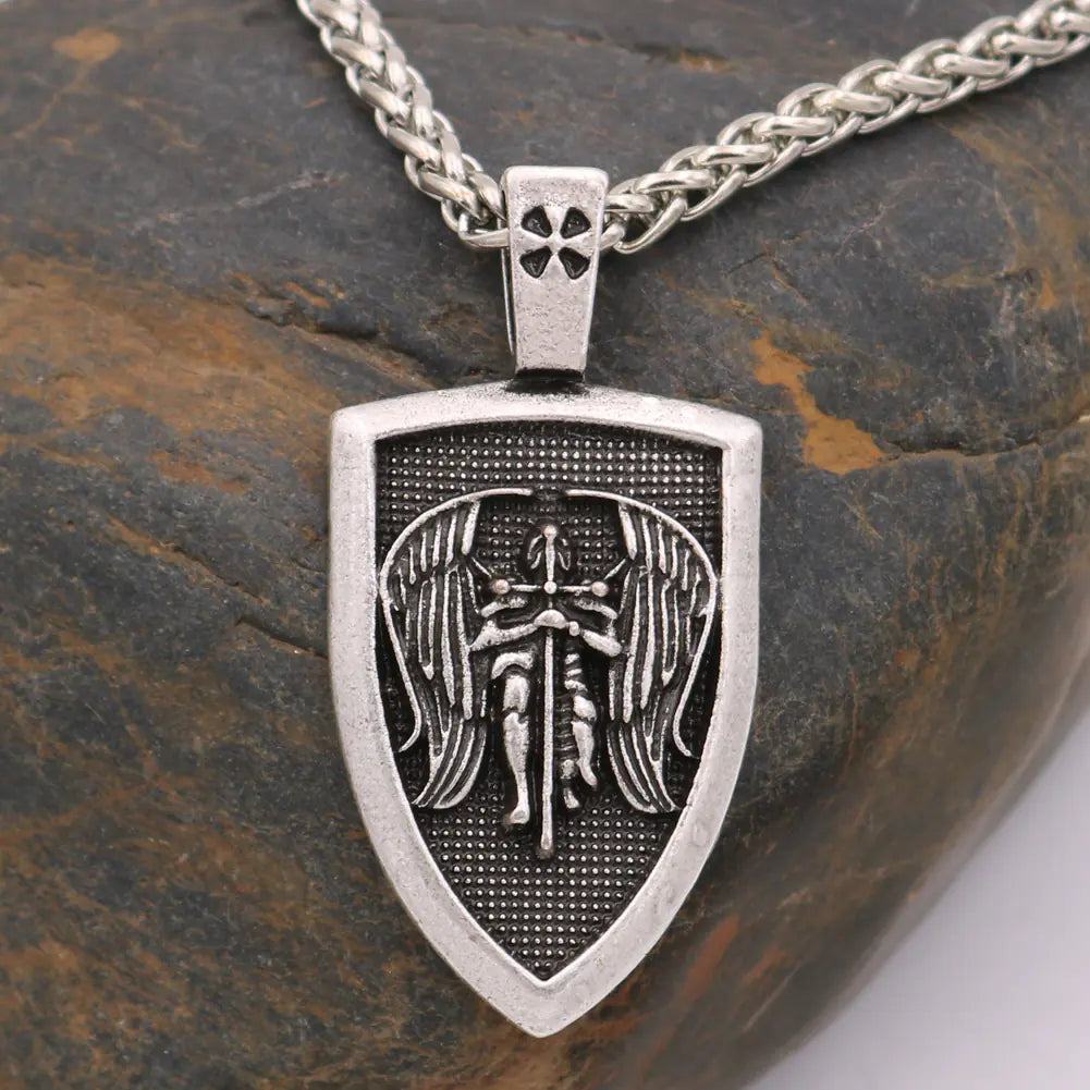 Men's Necklace with Amulet Pendant