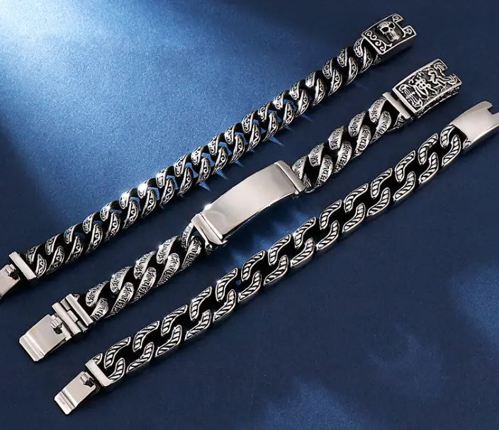 Punk Skull Titanium Steel Men's Bracelet