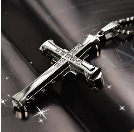 Men's Titanium Steel Cross Necklace