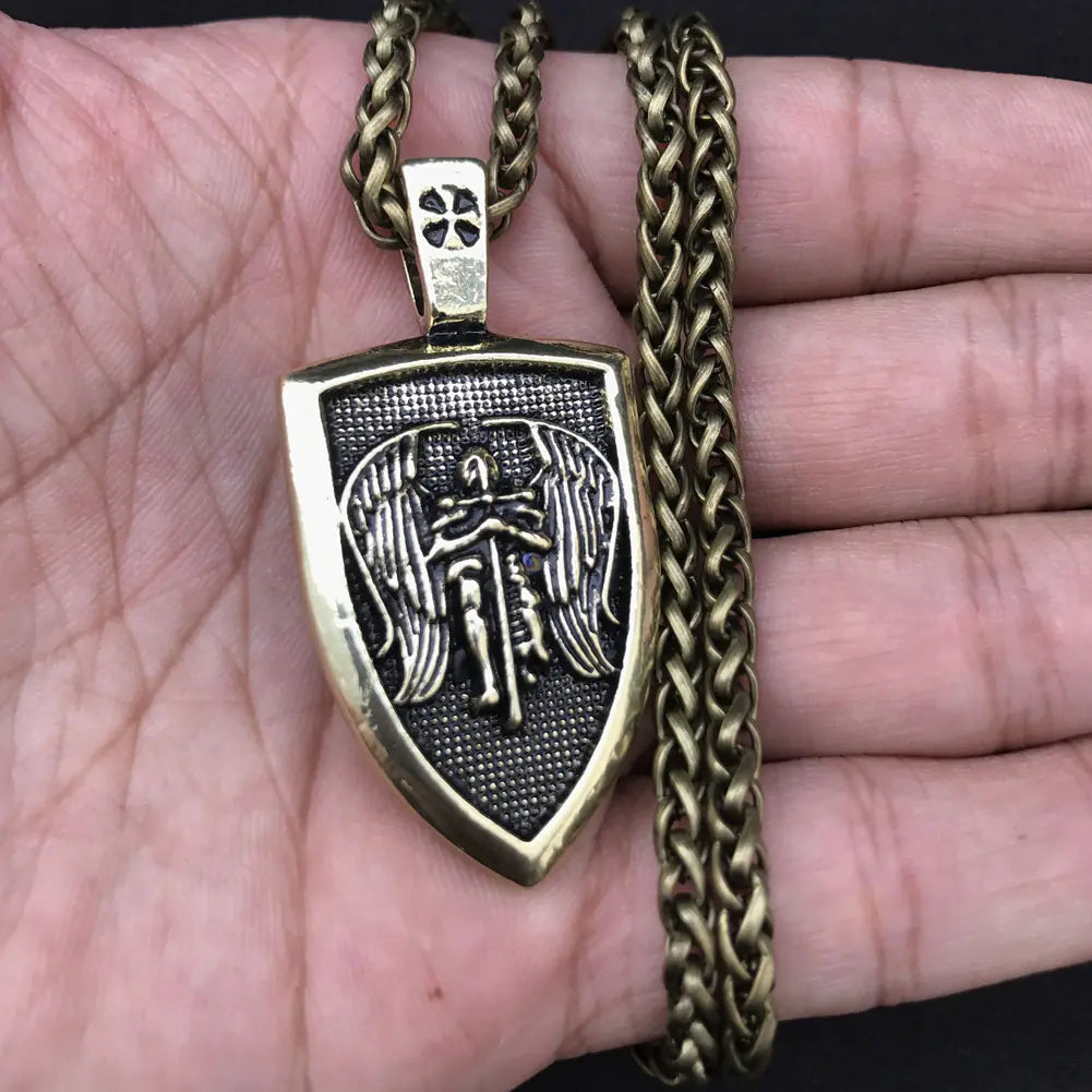 Men's Necklace with Amulet Pendant