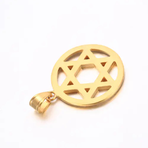 Stainless Steel Men's Necklace with Star Pendant