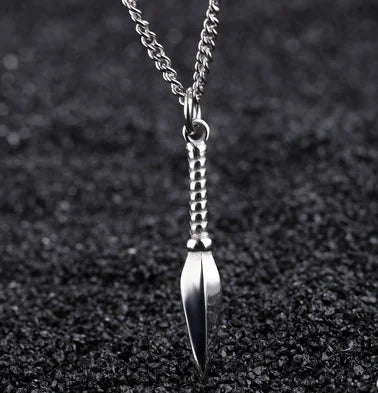 Men's Arrowhead Chain Link Pendant Necklace
