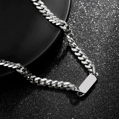 Men's Titanium Steel Cuban Chain Necklace - Simple Style
