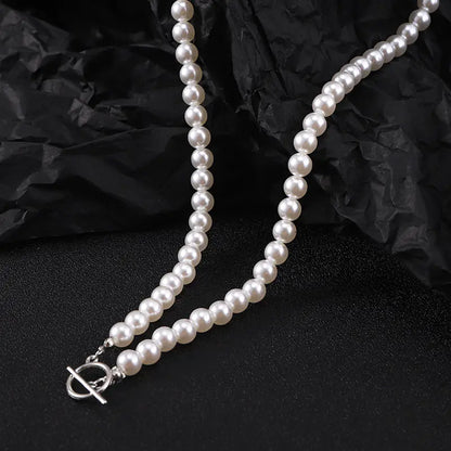 Men's Handmade Imitation Pearl Necklace