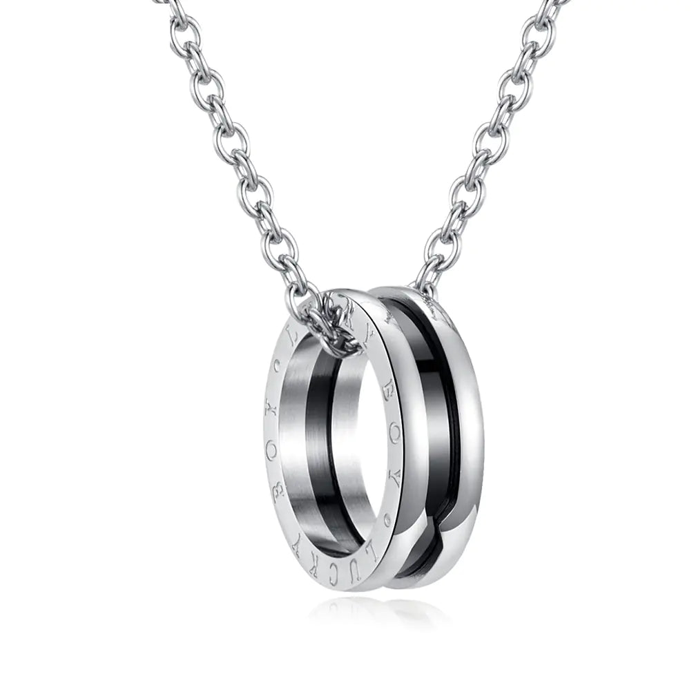 Men's 2-in-1 Pendant Ring Necklace