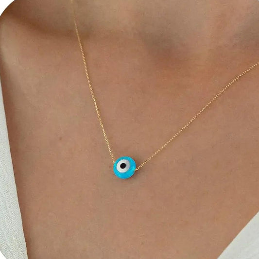 Gold Evil Eye Necklace for Women