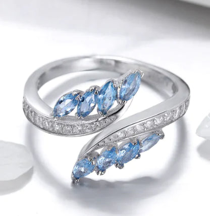 Irregular Gemstones Silver Ring for Women