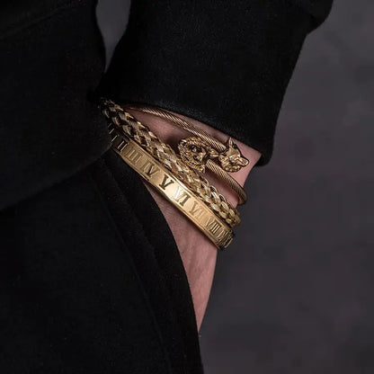 Stainless Steel Wire Braided Rope Digital Bracelet