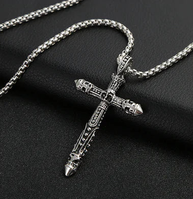 Trendy Men's Necklace with Hip-Hop Pendant and Chain