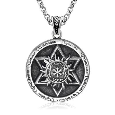 Bold Men's Titanium Steel Star Necklace with Pendant