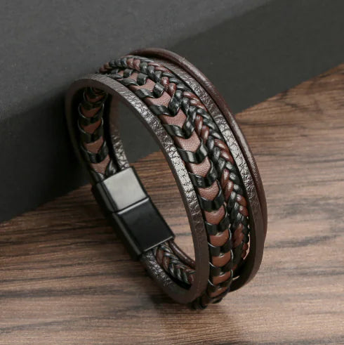 Multi-layer Leather Rope Woven Bracelet for Fashion