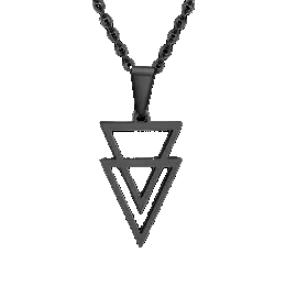 Men's Black Edition Triangle Pendant Necklace (One Piece)