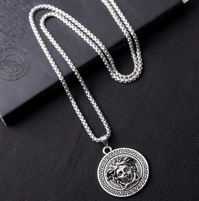 Trendy Men's Necklace with Hip-Hop Pendant and Chain