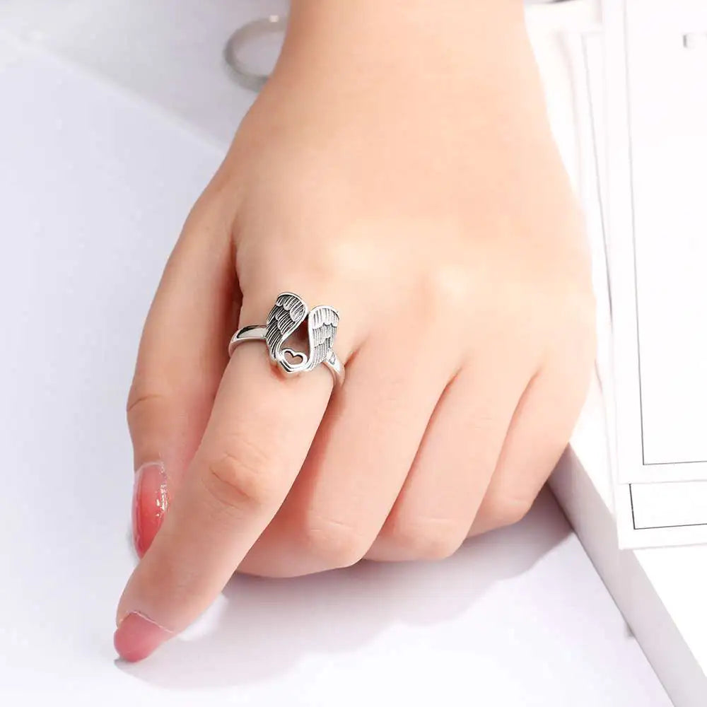 Vintage Angel Wings Ring for Women