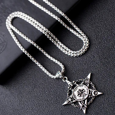 Trendy Men's Necklace with Hip-Hop Pendant and Chain
