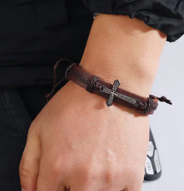 Blessing Braided Premium Leather Men's Bracelet