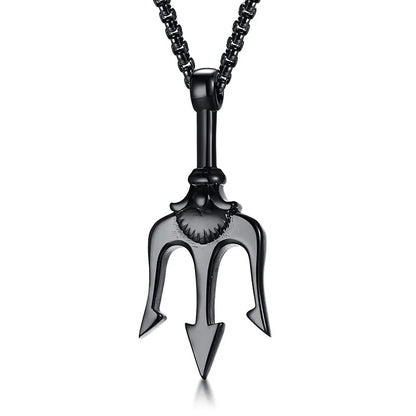 Men's Triton Pendant Necklace in Titanium Steel