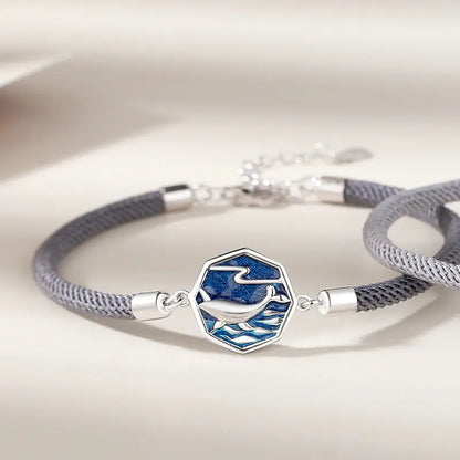 Sterling Silver Whale Lovers Bracelets for Couples
