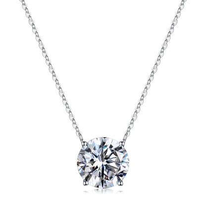 Carat Round Moissanite Pendant Necklace for Women