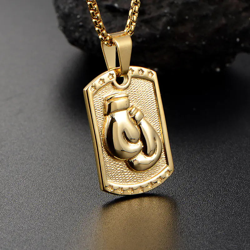 Men's Boxing Glove Pendant Necklace
