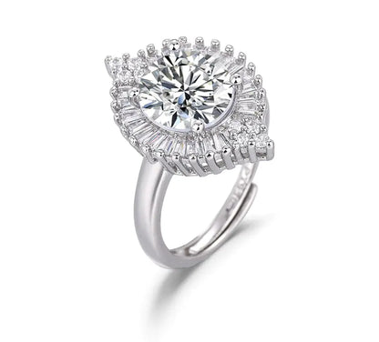 Large Moissanite Ring for Women