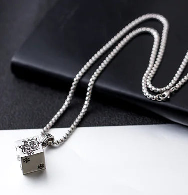 Trendy Men's Necklace with Hip-Hop Pendant and Chain