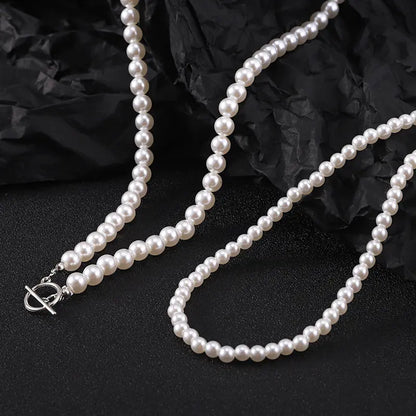 Men's Handmade Imitation Pearl Necklace