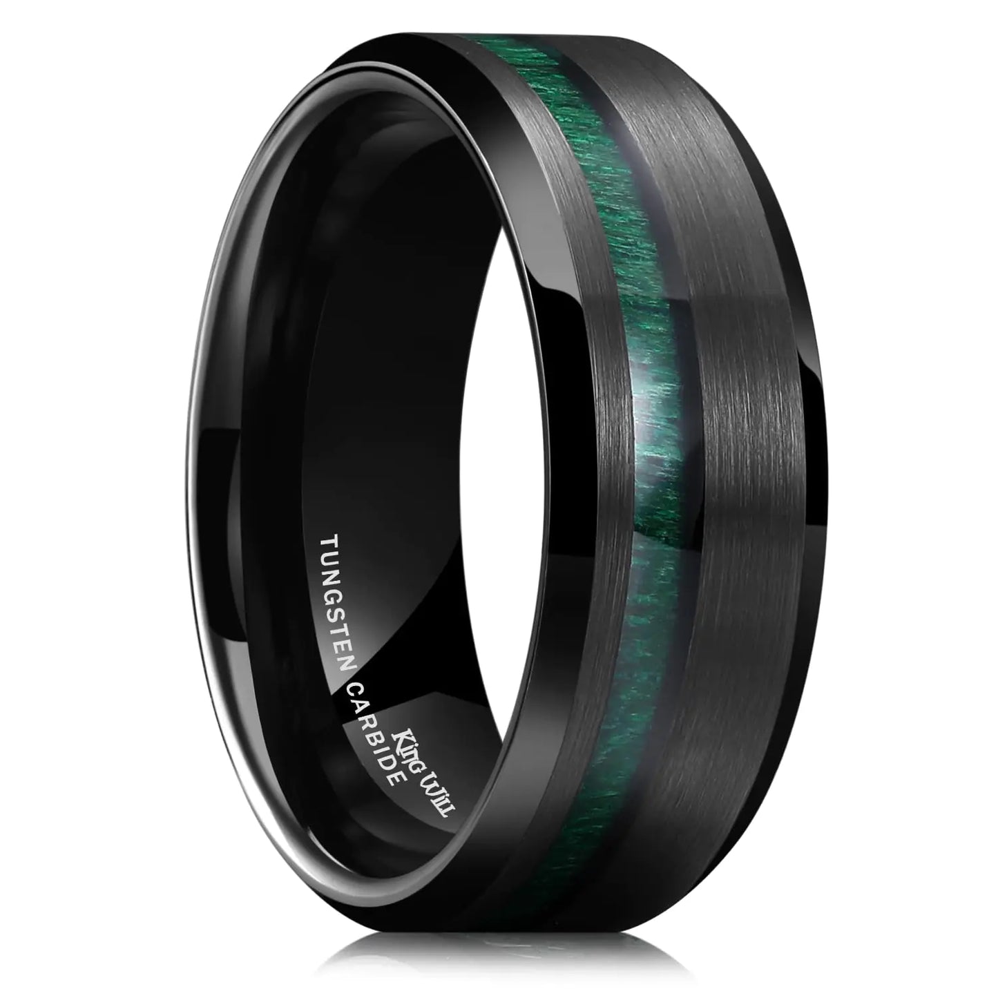 King Will Mens Rings Green Maple Wood