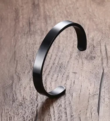 Men's Minimalist Titanium Steel Cuff Bracelet