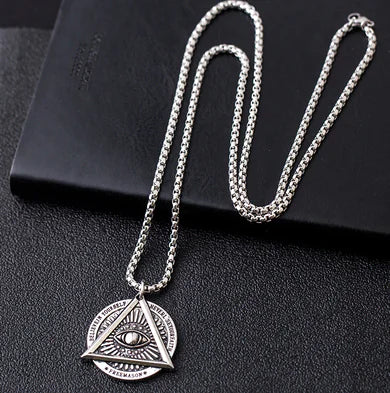 Trendy Men's Necklace with Hip-Hop Pendant and Chain